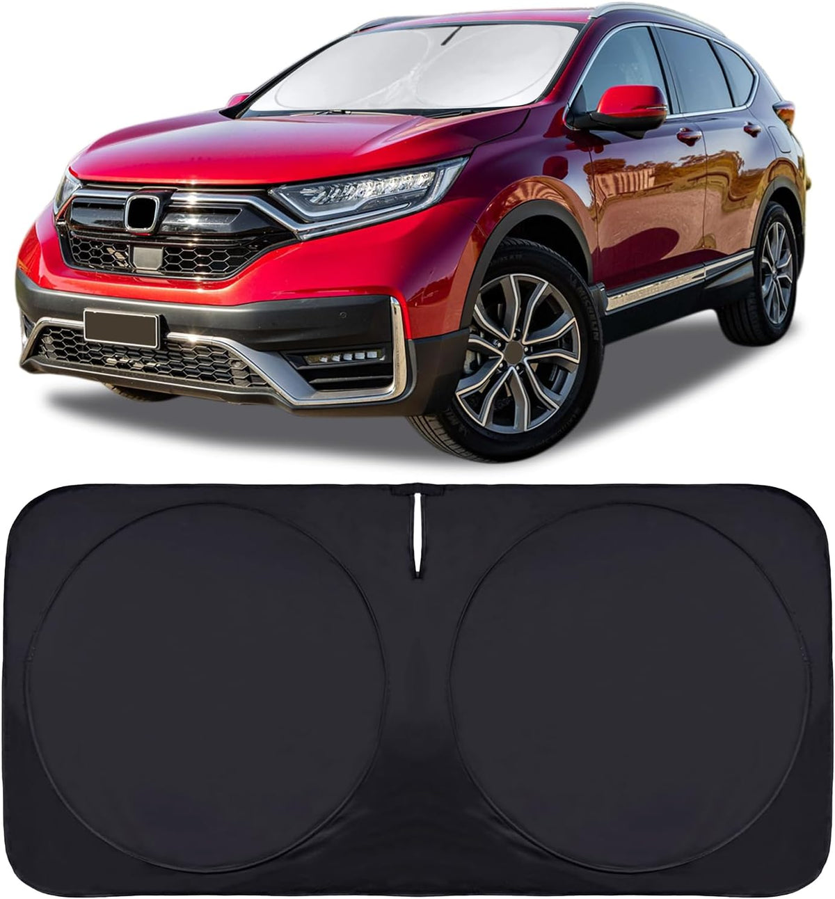 Sunshade for Honda CRV 2017-2022 Sun Shade Fit HR-V CR-V LX EX EX-L, Sport Hybrid, Sport Touring Hybrid SUV Accessories Front Window Shield Sun Visor Protector Foldable Windshield Cover Block UV Rays