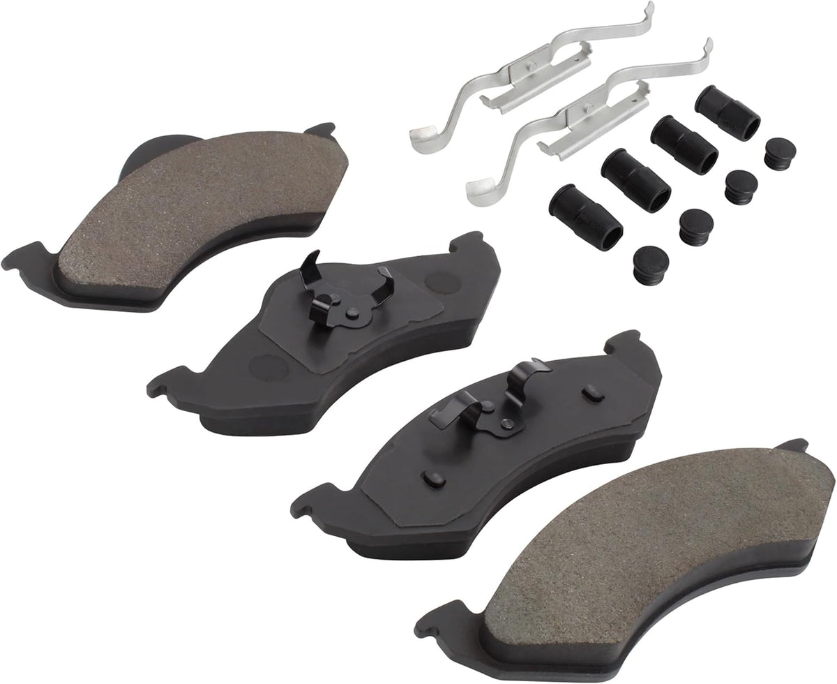 Premium Semi-Metallic Front Brake Pads (1001-0820M) Compatible with Dodge Dakota 2000-2002, Dodge Durango 2000-2002