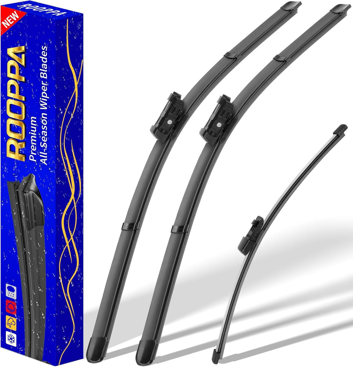 3 wipers Replacement for 2018-2022 2023 VW Volkswagen Atlas, Windshield Wiper Blades Original Equipment Replacement - 26"/22"/12" (Set of 3) Top Lock