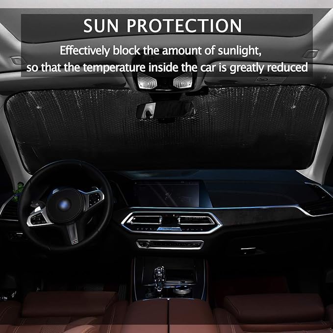 Sea Turtle Car Windshield Sun Shade Watercolor Beach Ocean Animal Foldable UV Ray Sun Visor Protector Sunshade to Keep Your Vehicle Cool (55" x 27.6")