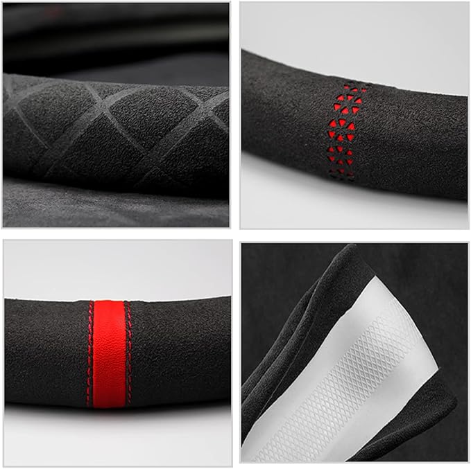 Suede Steering Wheel Cover,Compatible with Lexus IS300 IS350 RX350 NX300h IS250 Alcantara Leather Sport Non-Slip Wheel Cover Car Interior Accessories 15 inch For Man and Women