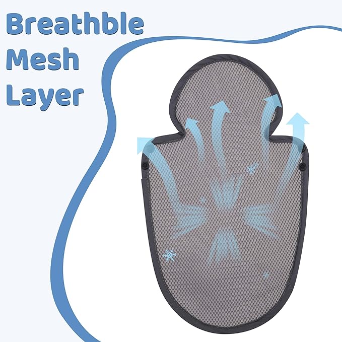 Pro Goleem Breathable 3-in-1 Infant Car Seat Head Support, Soft Infant Car Seat Insert, Carseat Cushion for Toddler, Perfect for Car Seat, Strollers, Swings, Carrier, Bouncer, Black and Grey