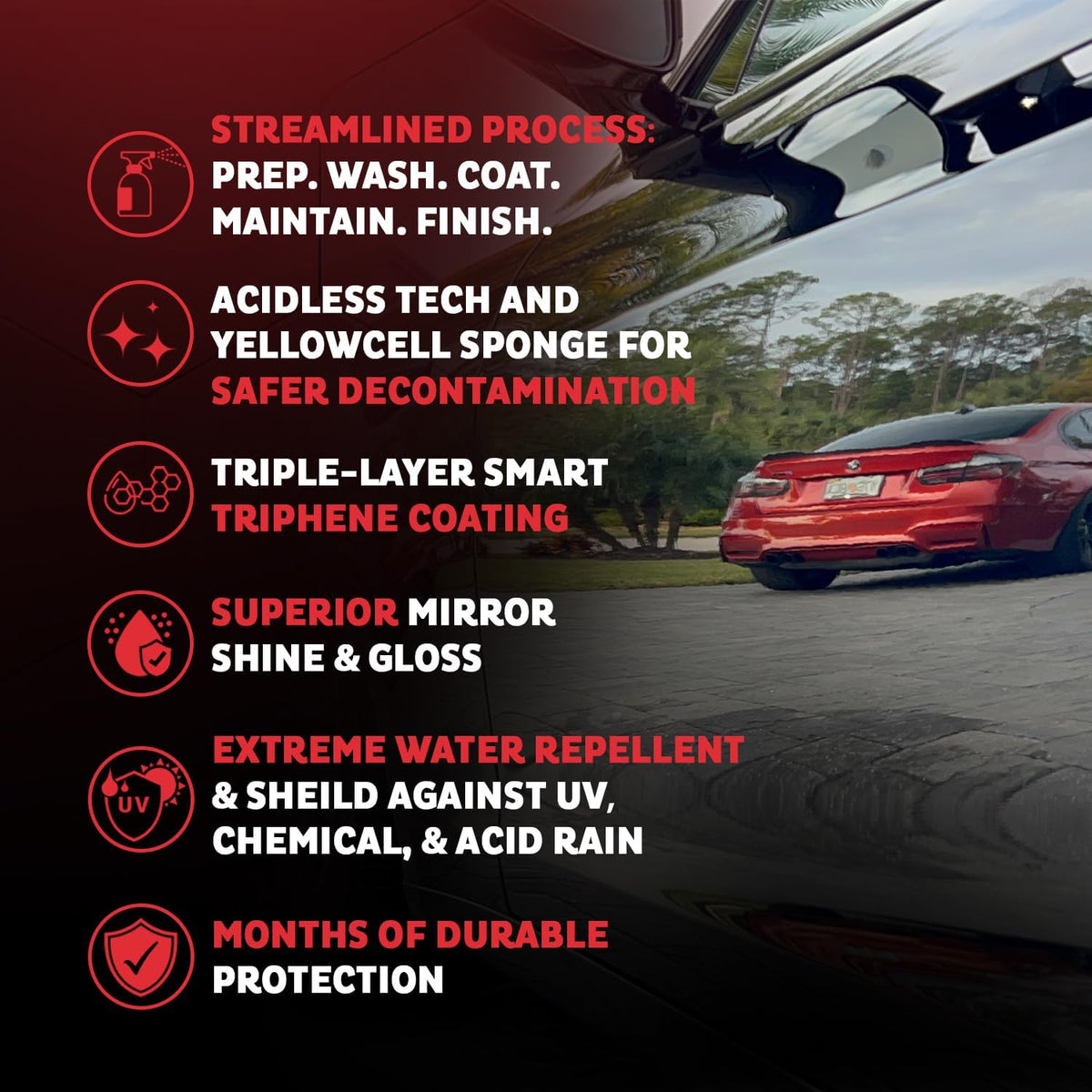 MAXL® Method Complete 9 Premium Auto Detailing Solution Bundle - All-in-One Car Detailing Kit for Deep Clean, Paint Protection, Instant Gloss, Spot-Free Drying, and Easy Rinse-Off Application