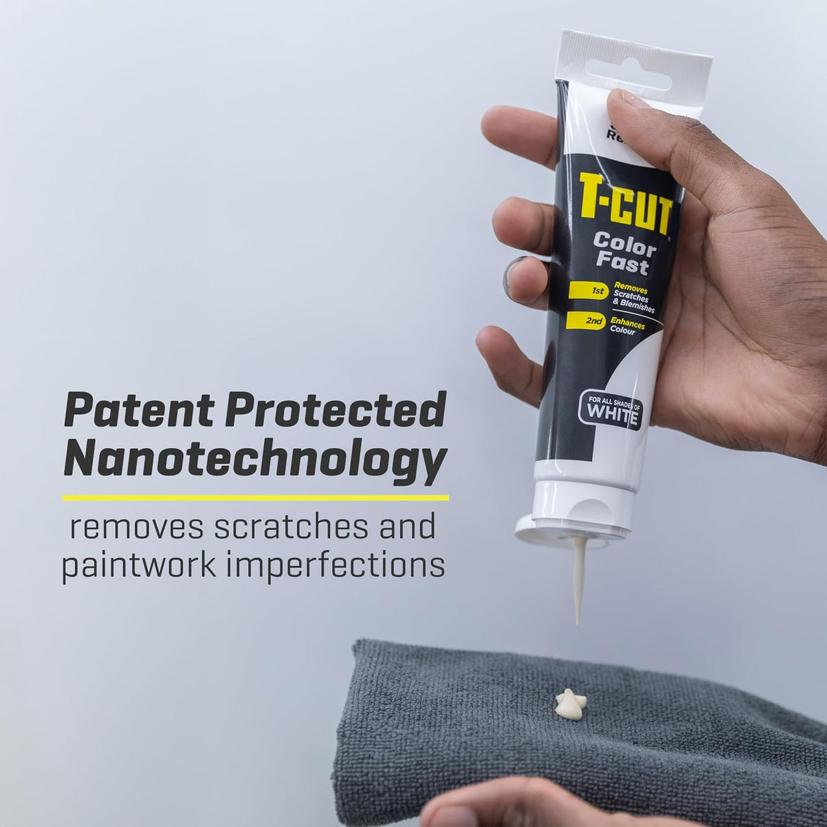 T-Cut Color Fast White Car Wax Polish Scratch Remover Color Enhancer, 5.3 Oz