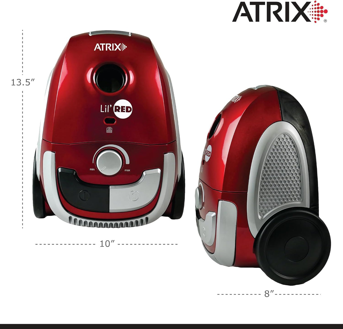 AHSC-1 Atrix Lil Red Canister Vacuum Portable Canister vacuum w/ 2 Quart HEPA Filter & Variable Speed Motor