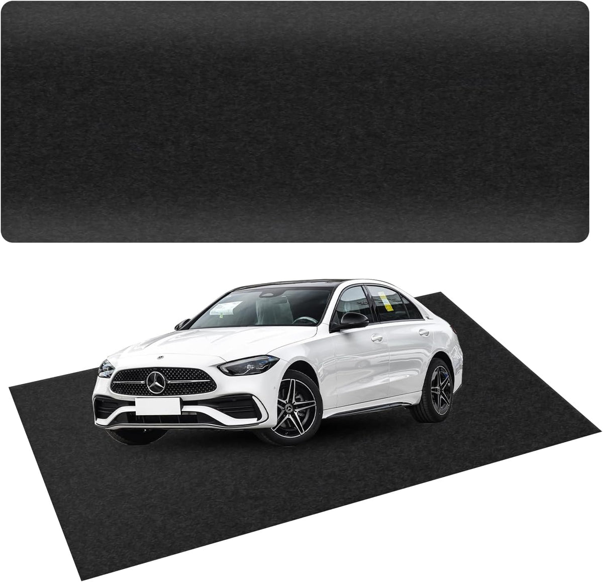 AAIN Oil Spill Mat (17' x 7'4"), Garage Floor Mat, Absorbent Oil Pad, Premium Maintenance Mat, Waterproof, Protect Garage Surface from Spill & Stain, Reusable, Washable, Durable, Black