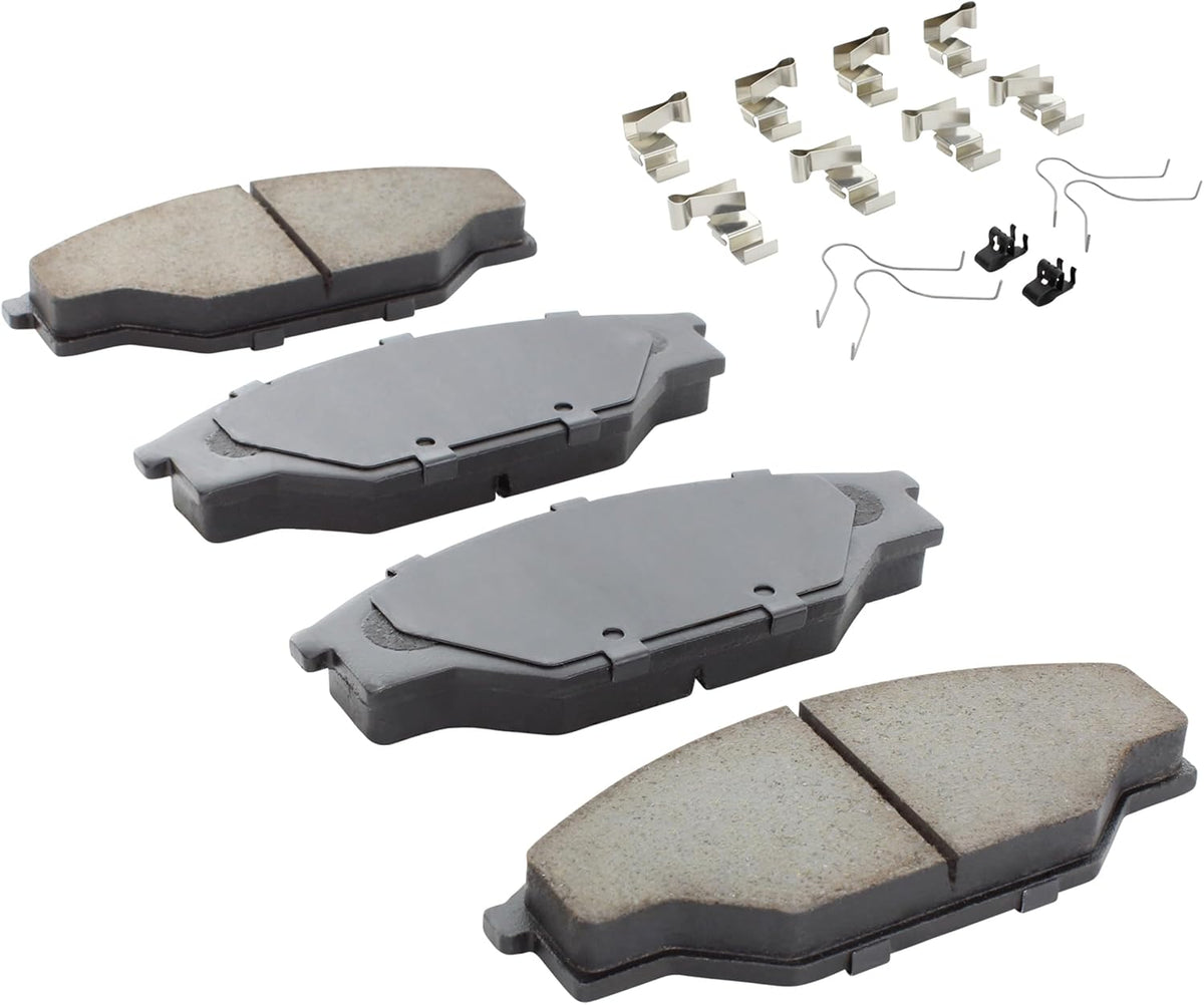 Premium Semi-Metallic Front Brake Pads (1001-0303M) Compatible with Toyota Pickup 1985-1993