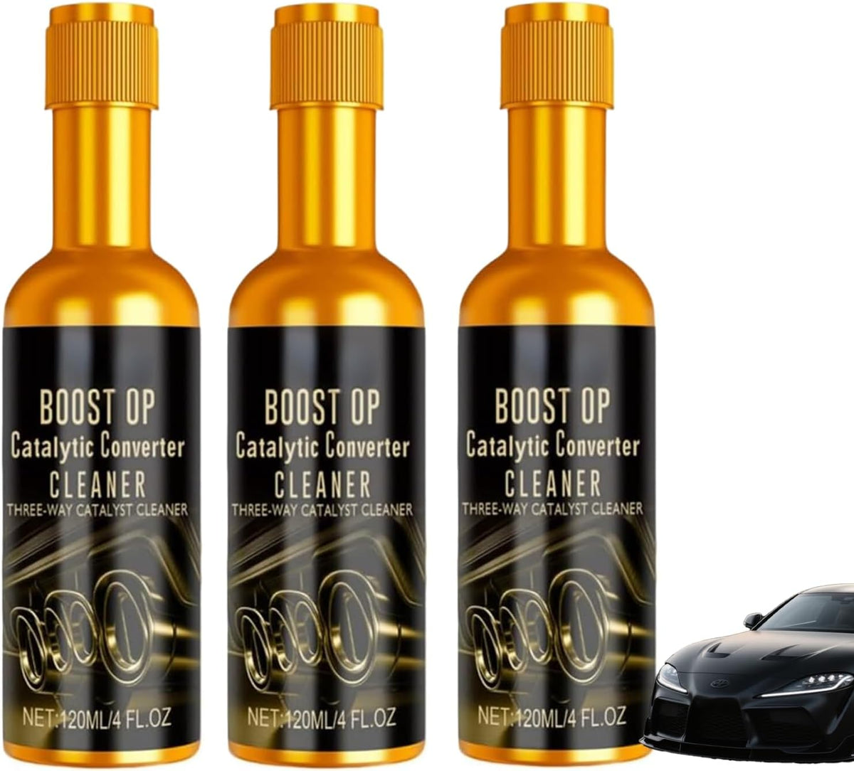 Catalytic Cleaner, Boost Up Catalytic, Boost Up Catalytic Converter Cleaner Auto Parts EngineFuel and Exhaust Pipe Cleaners,Fuel System Treatment Oil for Gas and Diesel Car (3PCS)