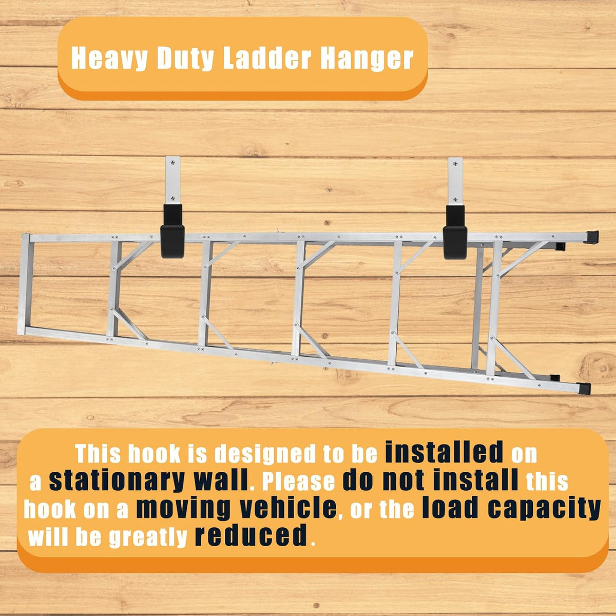 Heavy Duty Utility Hooks for Wall Mount, Garage Wall Hooks, Multi-Use Hose, Bike, Ladder, Chainsaw & Leaf Blower Hanger - 2 Medium (2 M)
