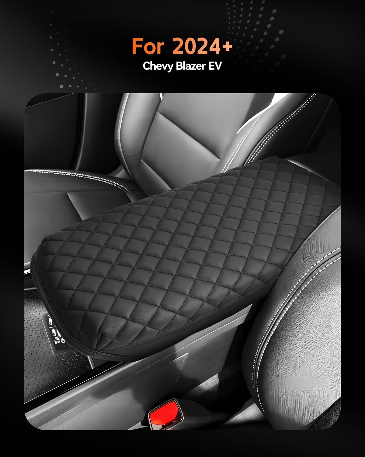 CDEFG for Chevrolet Blazer EV 2024 2025 2026 Center Console Cover Armrest Box Cover for Blazer EV (LT, RS) 2024 2025 Accessories Arm Rest Protector Thickened with Inner Pocket