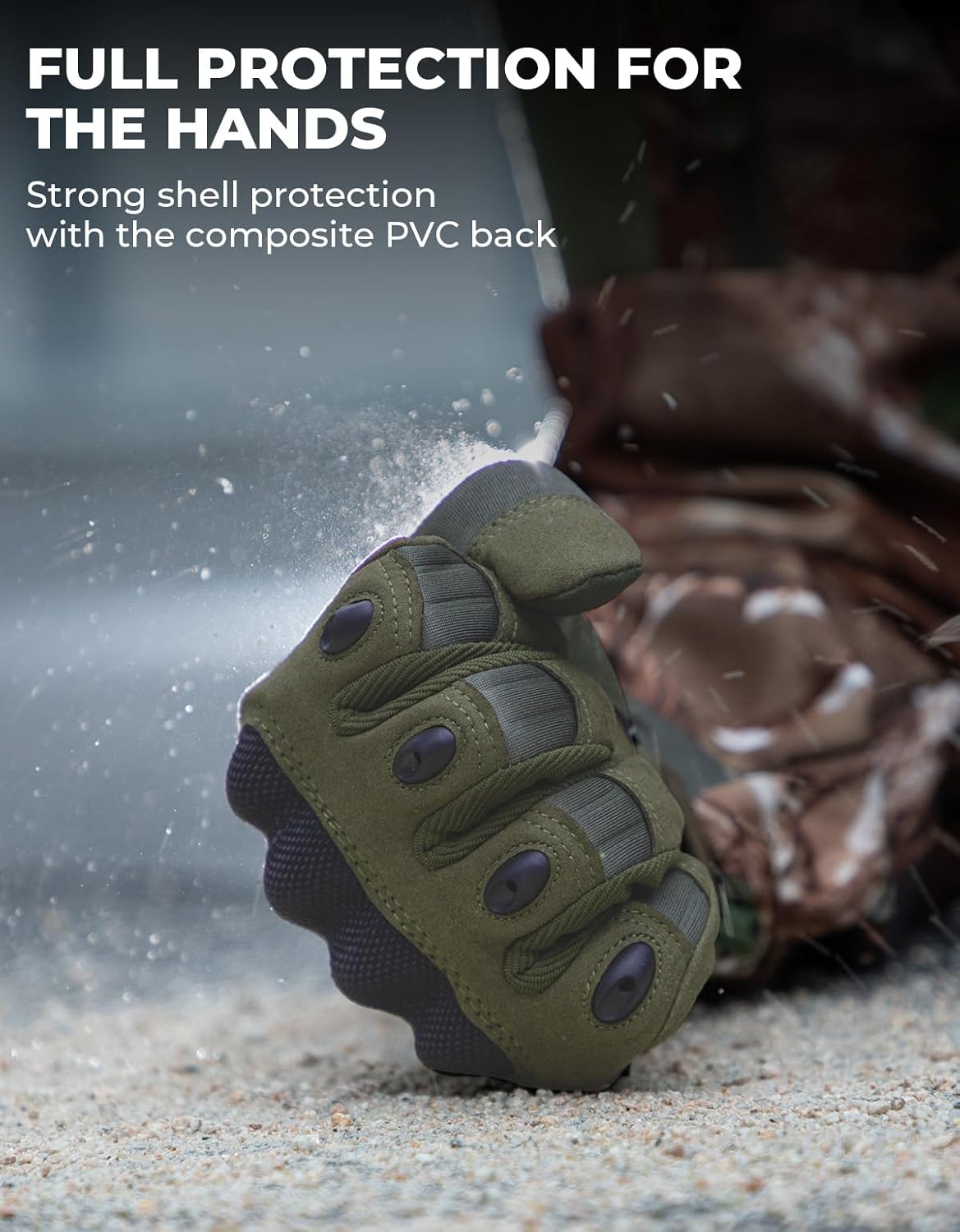 KEMIMOTO Tactical Gloves for Men, Touchscreen Motorcycle Gloves with Hard Shell & Palm Padding for Sports Motorcycle Cycling Tactical Airsoft Paintball Hunting Hiking Camping Climbing