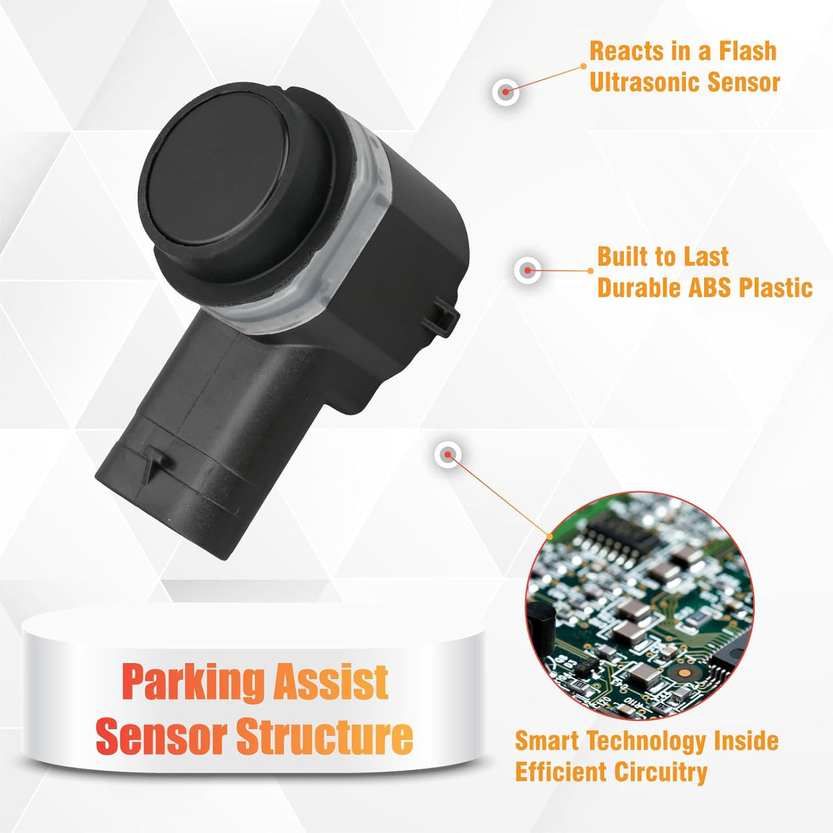 1S0919275 Reverse Backup Parking Assist Sensor Compatible with A6 Beetle CC Eos Flying Spur Jetta Mulsanne Q5 Q7 R8 S6 S7