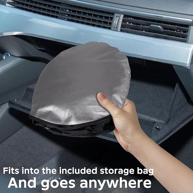 INSAUTO for VW Jetta 2020 Windshield Sun Shade Sunshade 2 Layers Front Window Shield for 2019-2026 Volkswagen Jetta Windshield Cover 210T Reflective Custom Fit Sun Visor Blocks UV Ray Car Accessories