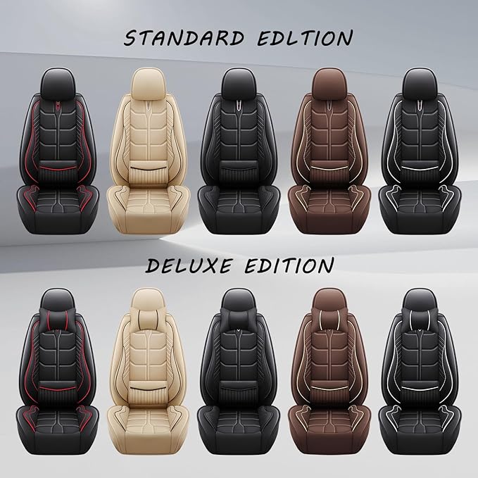 Leather Car Seat Covers Fit for Toyota Yaris Sedan 2019-2020, 5 Seater Car Seat Cover, Premium Waterproof, Scratch Resistant Car Interior Accessories (Full Set with Pillow Black)