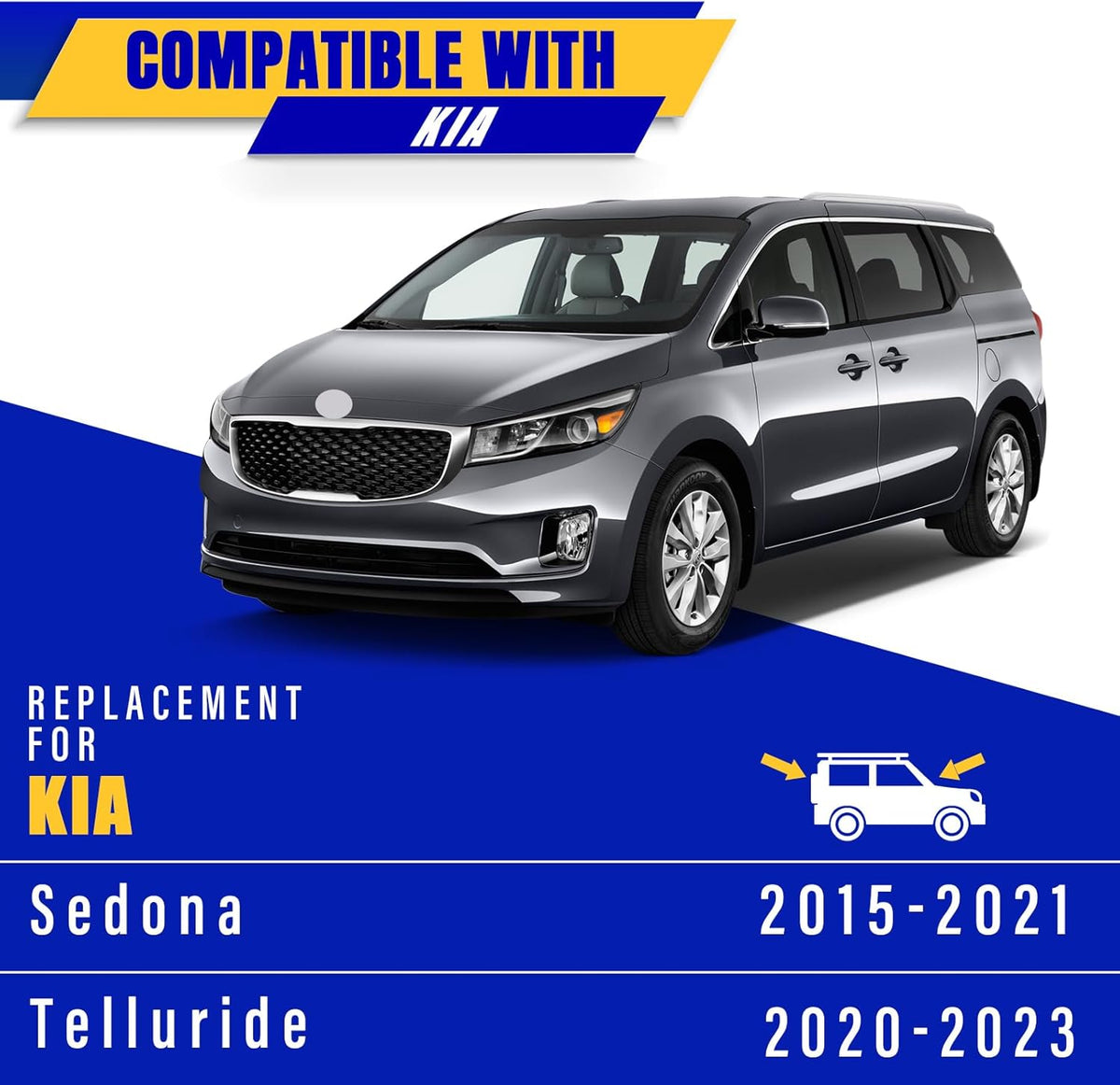 3 wipers Replacement for 2015-2021 Kia Sedona/2021 2020 2022 2023 Kia Telluride, Windshield Wiper Blades Original Equipment Replacement - 26"/18"/13" (Set of 3) U/J HOOK
