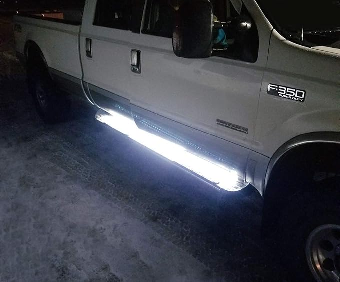 iJDMTOY 40-Inch 63-SMD Flexible LED Running Board/Side Step Lighting Kit Compatible with Ford GMC Chevy Dodge Toyota Nissan Honda Truck SUV, Xenon White