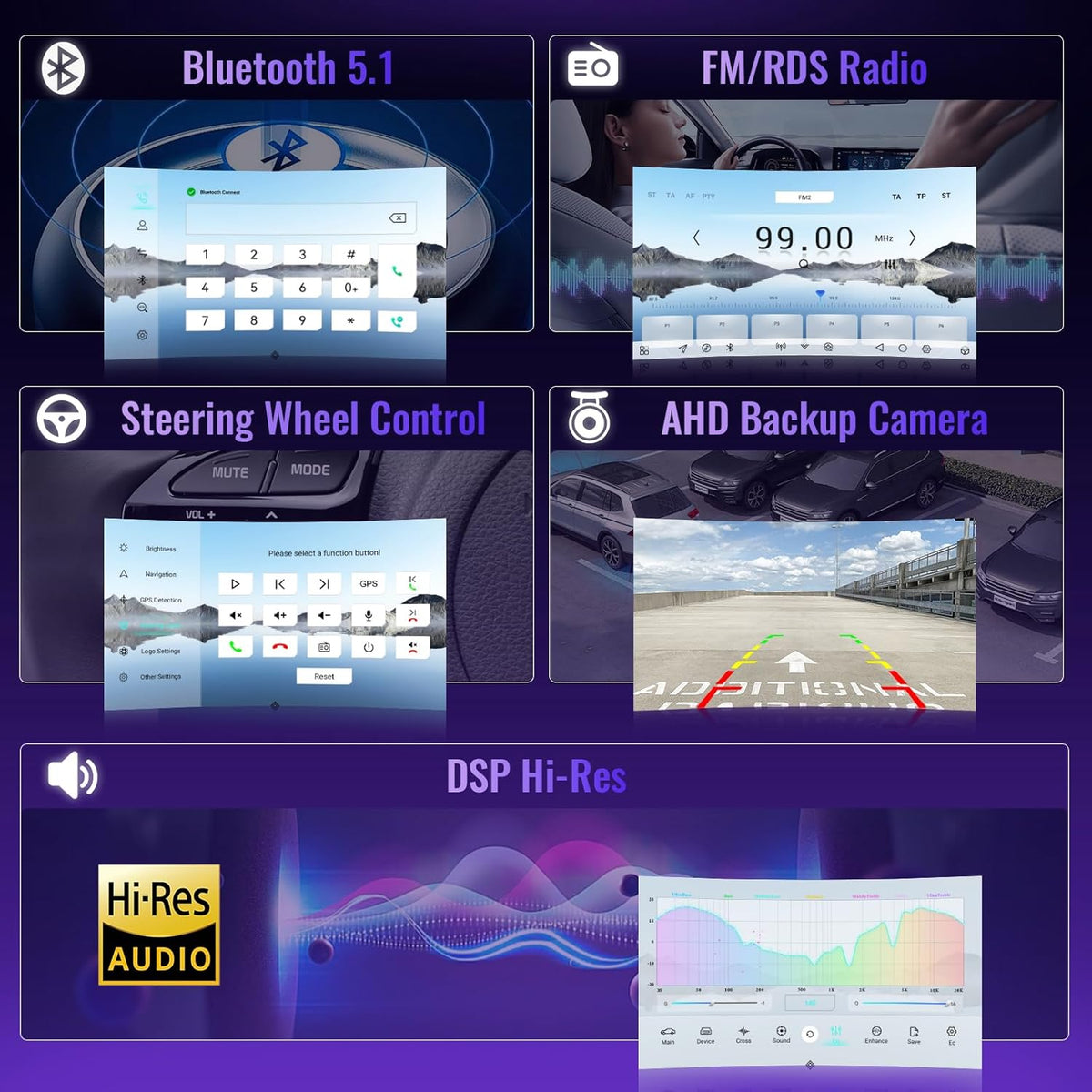 Wireless Carplay Car Stereo for Honda Civic 2016-2020 with 9-Inch Touchscreen, [Qualcomm 8-core 4+64GB] Upriding Android 13 Car Radio Android Auto BT5.1/DSP/Hi-Res Audio/WiFi/SWC/GPS/OTA+Backup Cam