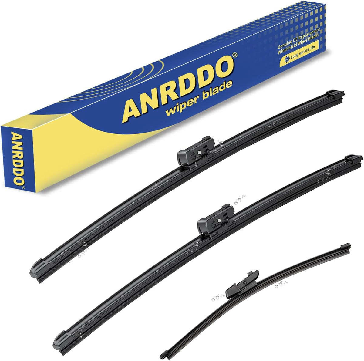 3 Wipers Factory Replacememt For 2018-2021 VW Volkswagen Tiguan Original Equipment Replacement Wiper Blades Set - 24"+22"+14" (Set of 3)