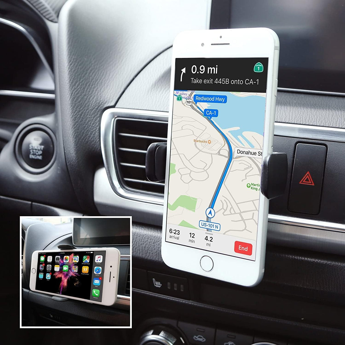 Kenu Airframe Pro Universal Car Phone Mount + iOttie Easy One Touch 5 CD Slot Car Phone Mount