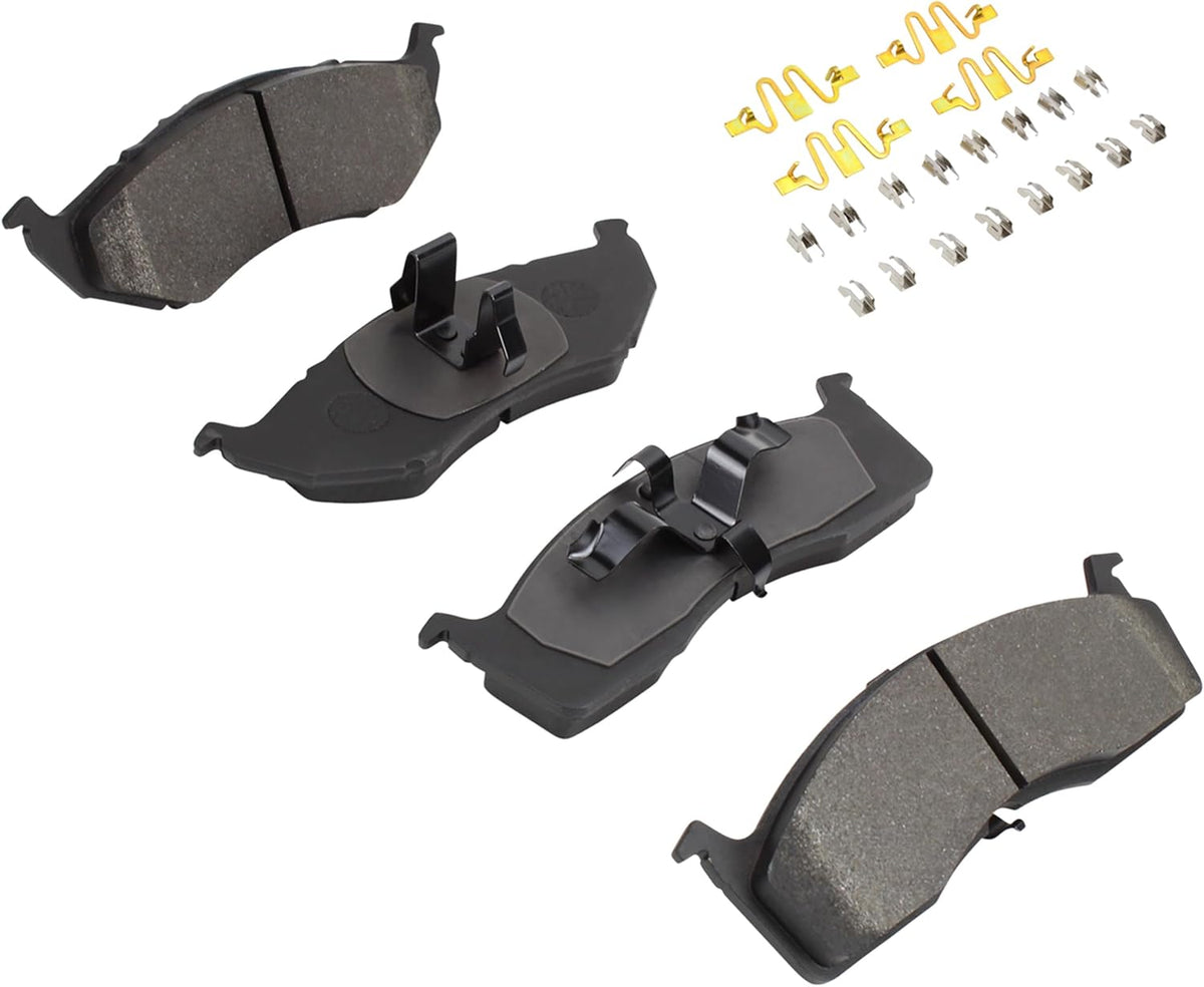 Premium Semi-Metallic Front Brake Pads (1001-0642M) Compatible with Chrysler Chrysler R/T 1997-1997, Chrysler Neon 2000-2002, Dodge Neon 1995-2005, Plymouth Neon 1995-2001