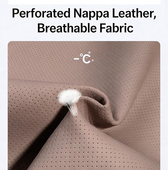 Car Neck Pillow & Lumbar Support for Nissan Altima Maxima Pathfinder Armada Rogue Sentra Versa Kicks Murano Leaf Ergonomic Breathable Mesh Auto Seat Back Cushion Headrest,Brown-Neck Pillow