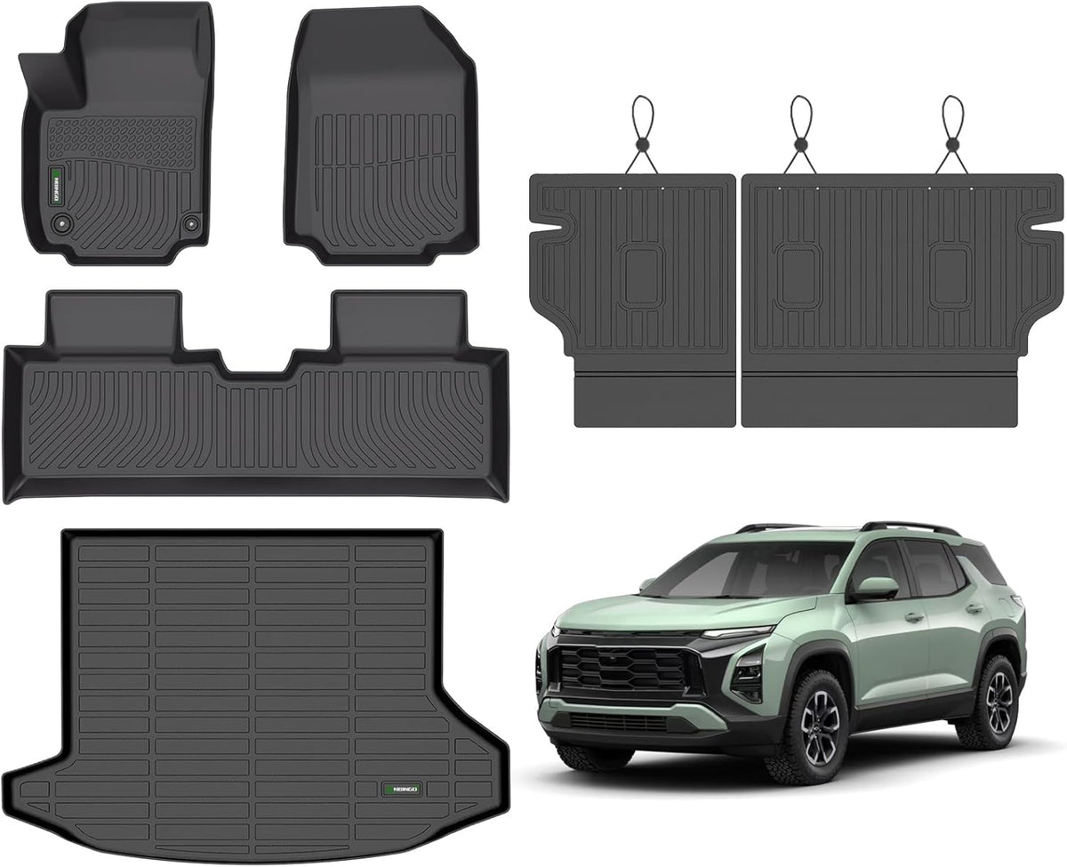 ANBINGO®-Floor Mats & Cargo Liner for 2025 2026 Chevy Equinox (Not for EV) & GMC Terrain 2025 2026 with Backrest Mats All Weather TPE Protection for Equinox Mat Accessories