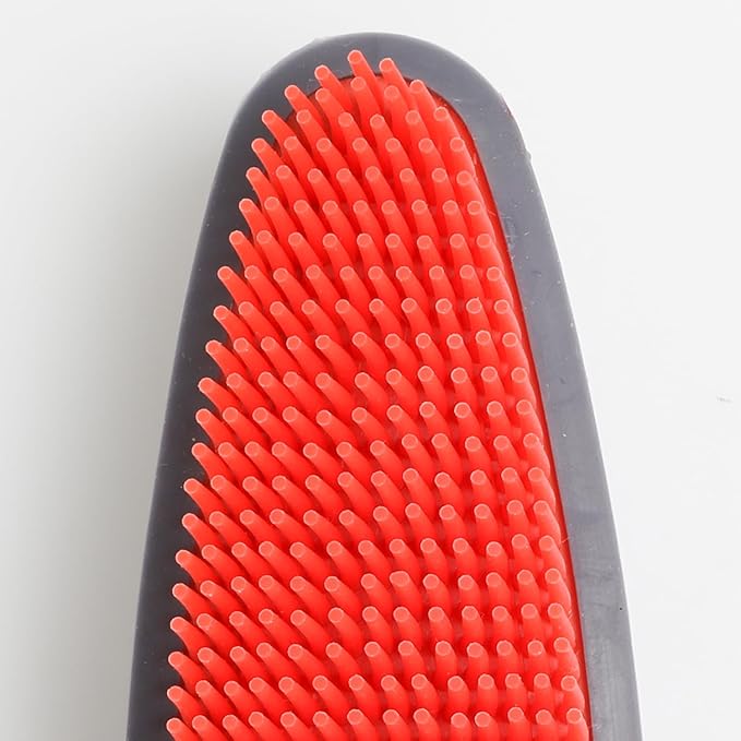 Rubber Pet Hair Removal Brush for Couch Clothes Dog Cat Pet Hair Carpet, Also Used as Dog Cat Bath Brush with Massage Effect (orange)
