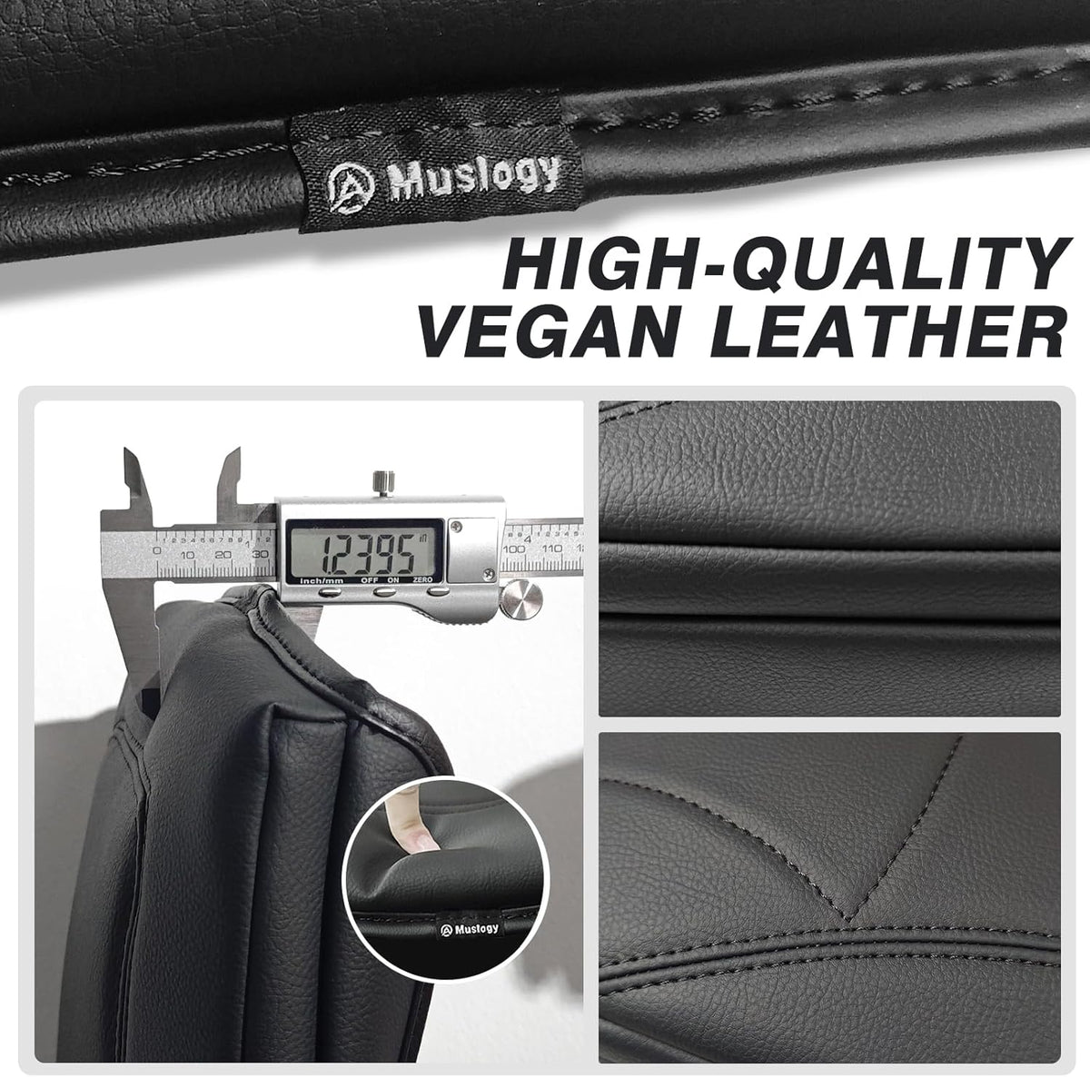 Muslogy Center Console Armrest Cover Compatible with Toyota RAV4 2019-2025 Comfort Armrest Pad Arm Rest Cushion Vegan Leather Protector 1-Inch Extra Thick