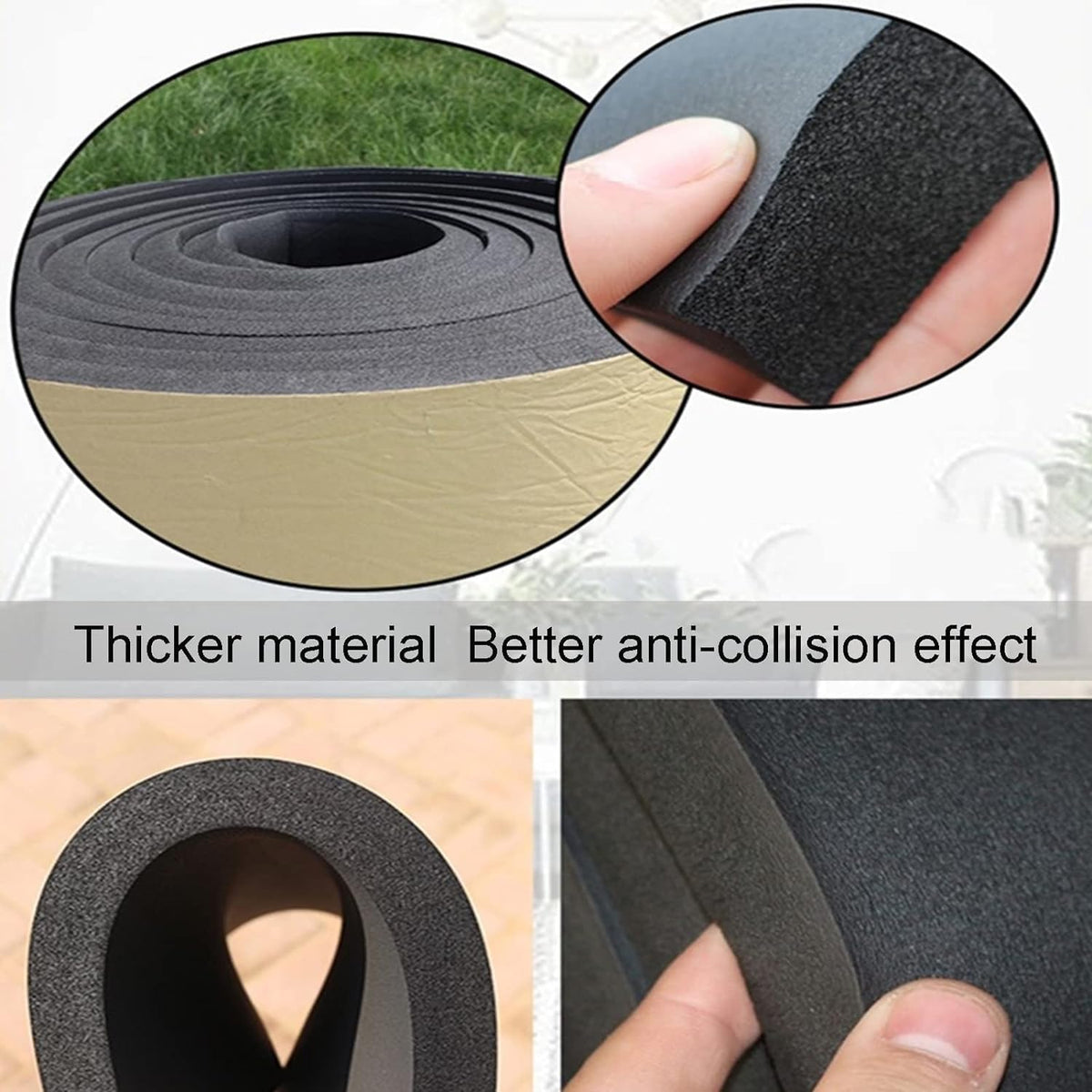 Garage Column Protector Wall Corner Guard - Anti-Collision Waterproof Foam for Parking Garages & Warehouses - Parking Assist Safety, Yellow, 2cm x 1m