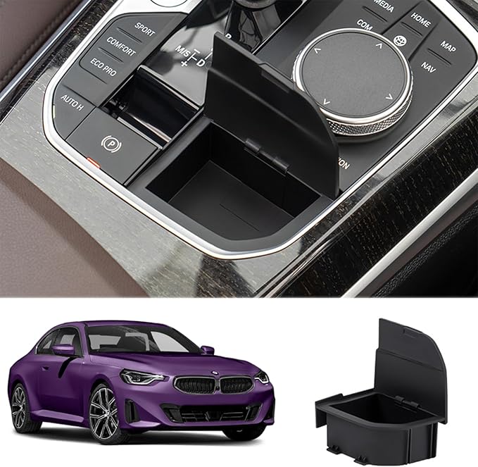 Center Console Organizer Compatible with BMW 1 2 3 4 Series X3 X4 F40 F44 G20 G21 G22 G23 G24 G26 G01 G02 M4 G82 M3 G80 i4 i3 LHD Modification ABS Hidden Storage Box