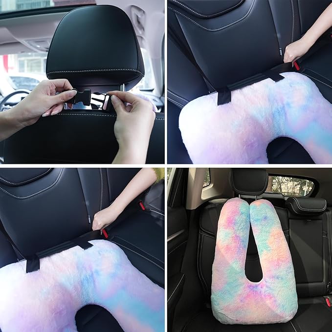 Children Travel Pillow Car Pillow Removable U-Shaped Pillow for Adults to Support Head and Body in The Back Seat of Long Car Trips