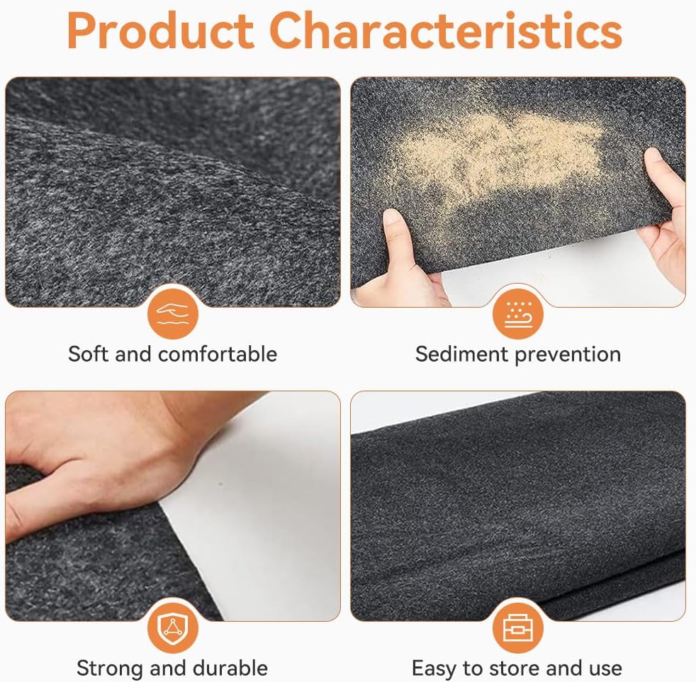 Oil Spill Mat - Garage Floor Mat, Absorbent Oil Pad, Premium Maintenance Mat, Waterproof, Contain Liquid, Protect Garage Surface from Spill & Stain, Reusable, Washable, Durable, Black 59×36inches