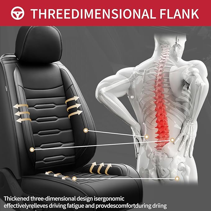 Fit Outback Car Seat Covers for Subaru Outback 2010-2024 2025 2026 - Upgraded Premium Waterproof & Breathable Leather, Airbag Compatible, All-Weather Seat Cushion Protector (Full Set, Black)