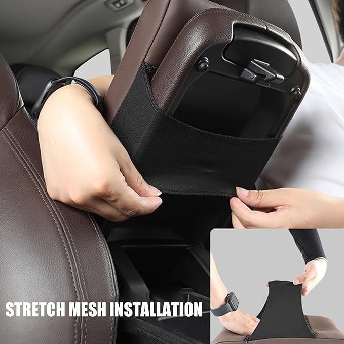 Car Armrest Cover Pad for Audi Q3 F3 2018 2019 2020 2021 2022 2023 2024 2025 Premium Leather Center Console Armrest Cushion Pad Anti-Scratch Waterproof Auto Interior Accessories Dark Brown