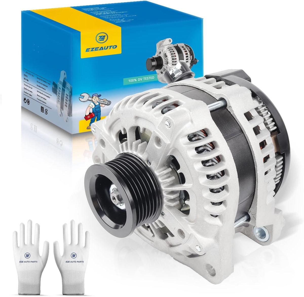 EzeXpreze Alternator Compatible With Ford Explorer 3.5L 2016-2019, F150 V6 3.5L 2013-2014, Lincoln MKT 2.0L 2014-2016, MKT 3.5L 3.7L 2013-2019, 225A Replaces 104210-6601,11629N,DG1T-10300-EB