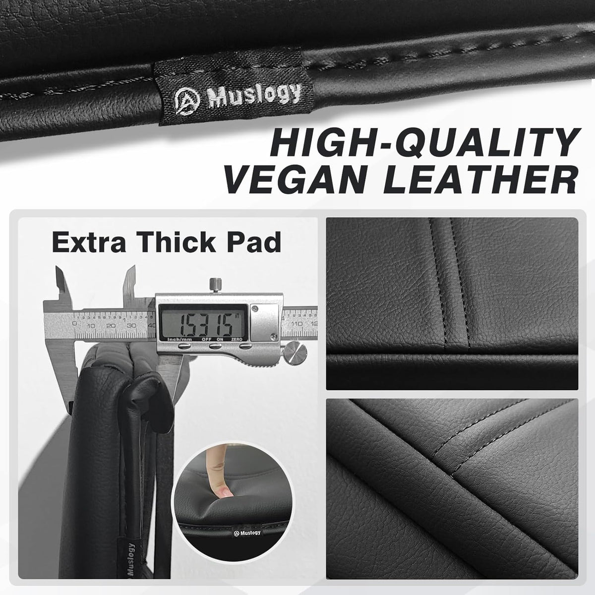 Muslogy Center Console Cover 1-Inch Extra Thick Armrest Pad Compatible with 2017-2023 GMC Acadia Arm Rest Cushion Padding Anti-Scratch Console Leather Lid Protector