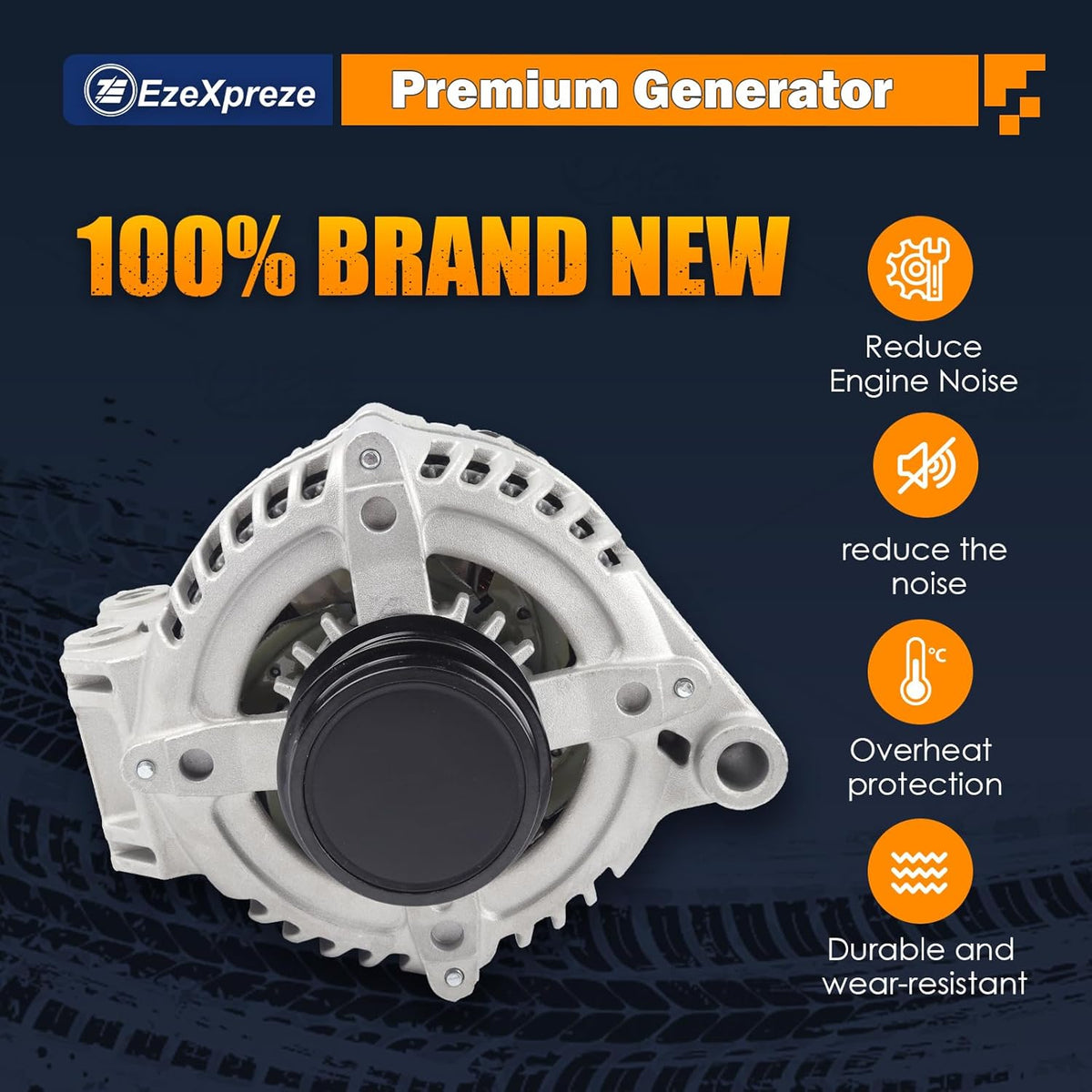 Ezexpreze Alternator Compatible with Chrysler 200 11-14, Town & Country alternator 11-16 & Dodge Avenger 11-14, Grand Caravan 11-20, Journey 11-19 & Ram C/V & VW Routan, V6 3.6L,11570N, 11570