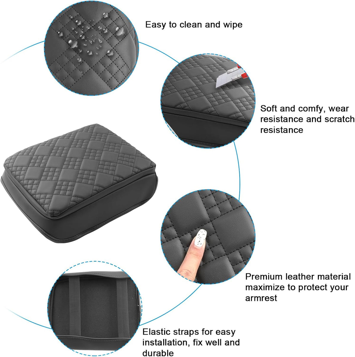 SXCY for 2025 2026 Toyota 4Runner Armrest Cover Pad for 2025 2026 Toyota 4Runner Accessories 2025 4Runner Center Console Cover 2026 4Runner Middle Console Cover w/Soft Cotton Cushion (Added-Pad)