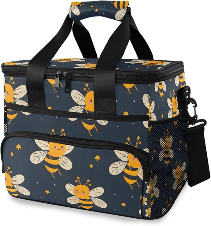 Cooler Bag Insulated Picnic Bag Large Lunch Box Reusable Tote Bag Soft Sided Portable Beach Cooler Grocery Camping