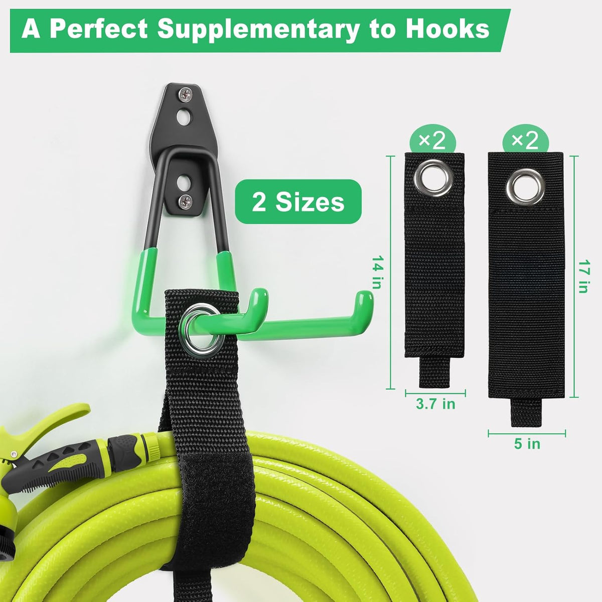 LANDNEOO Garage Hooks, 20-Pack Steel Garage Accessories for Organization and Storage, Heavy Wall Mount Duty Hooks with Anti-Slip Coating for Hanging Ladder, Bike, Power Tools and More Tools, Green