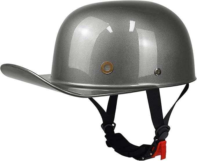 Adult Unisex Black Half Motorcycle Helmet, DOT Approved, for Chopper Moped Scooter Motorbike Electric