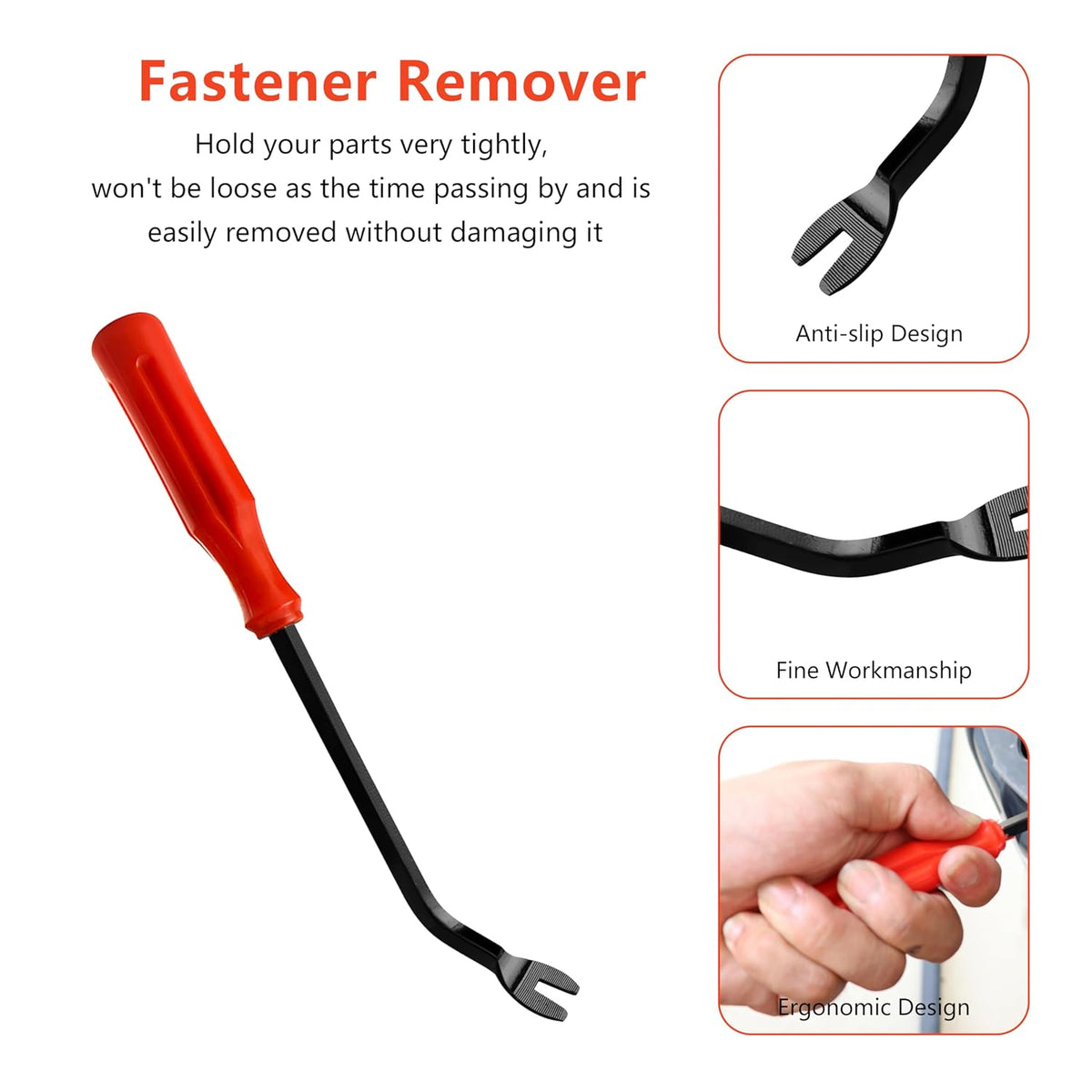 Ford GM Toyota Honda Chrysler Nissan Car Push Retainer Clips 1045pcs with 30 Popular Push Pins for Auto Parts Sizes - Includes 10 Cable Ties and Red Fastener Remover