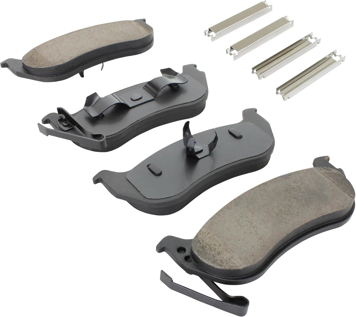 Premium Ceramic Rear Brake Pads (1001-0981C) Compatible with Jeep Liberty 2004-2007, Jeep TJ 2003-2006, Jeep Wrangler 2005-2006