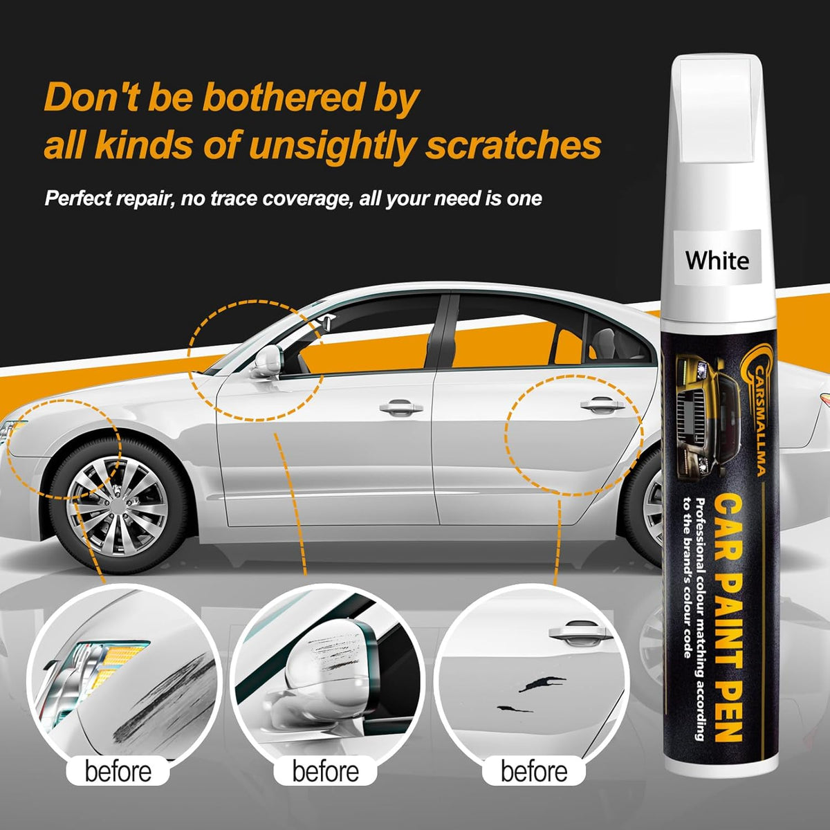A5G Amazon Gray Car Touch Up Paint for Hyundai, Color Accurate Car Paint Scratch Repair Pen Kit Quick & Easy Fix Vehicle Chips and Automotive Nicks Scuff