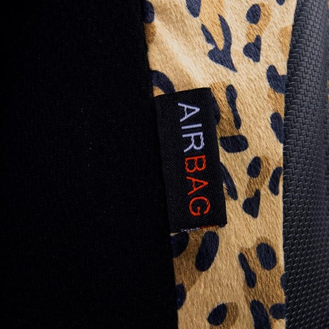 Flying Banner car seat Covers Protects Leopard Printing Velvet Faux Leather Carbon Fiber Front and Rear Bench (Leopard Brown Black, Full Set - 8PCS)