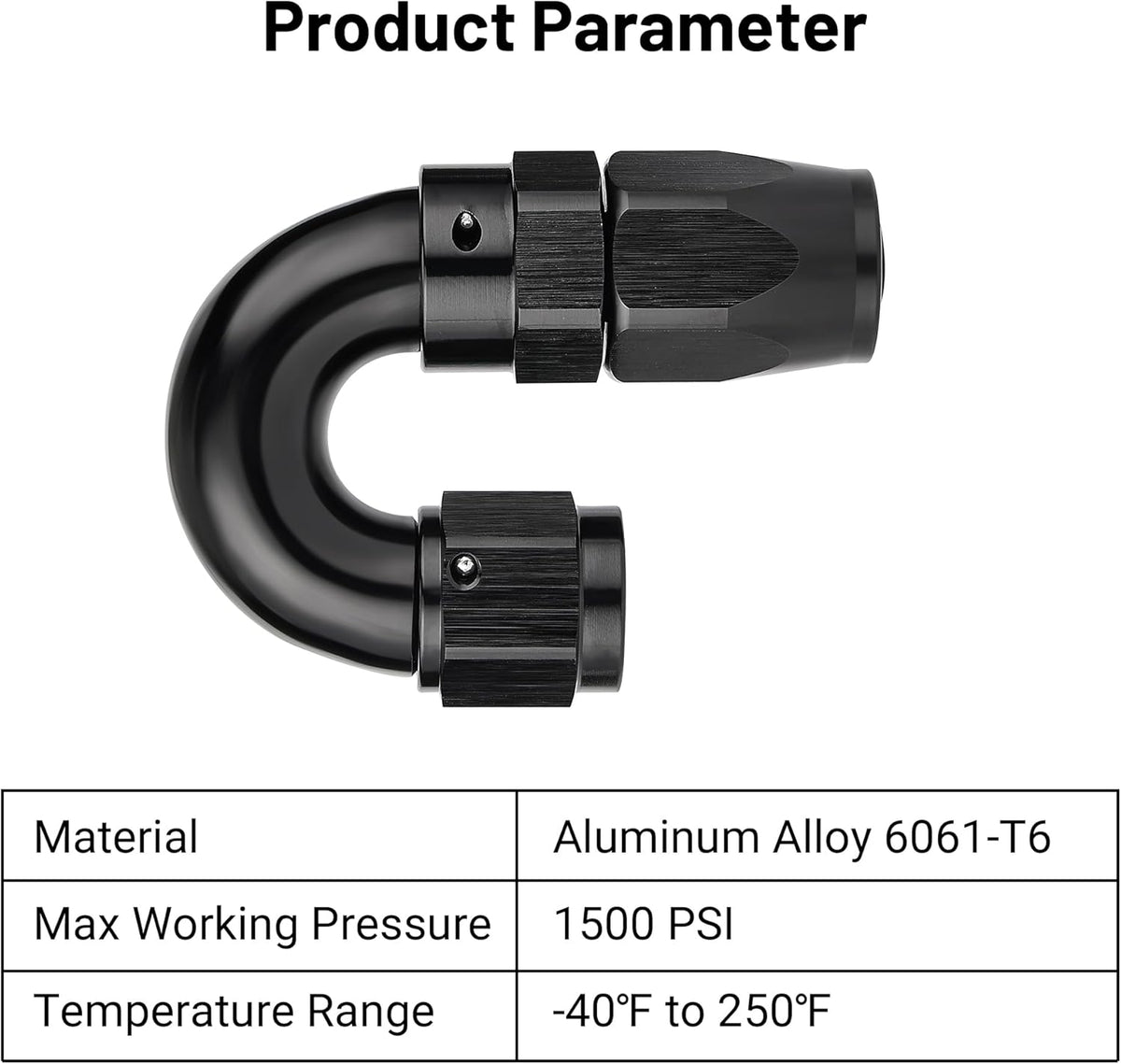 EVIL ENERGY 6AN 180 Degree One Piece Full Flow Hose End Fitting Swivel For CPE Braided Hose