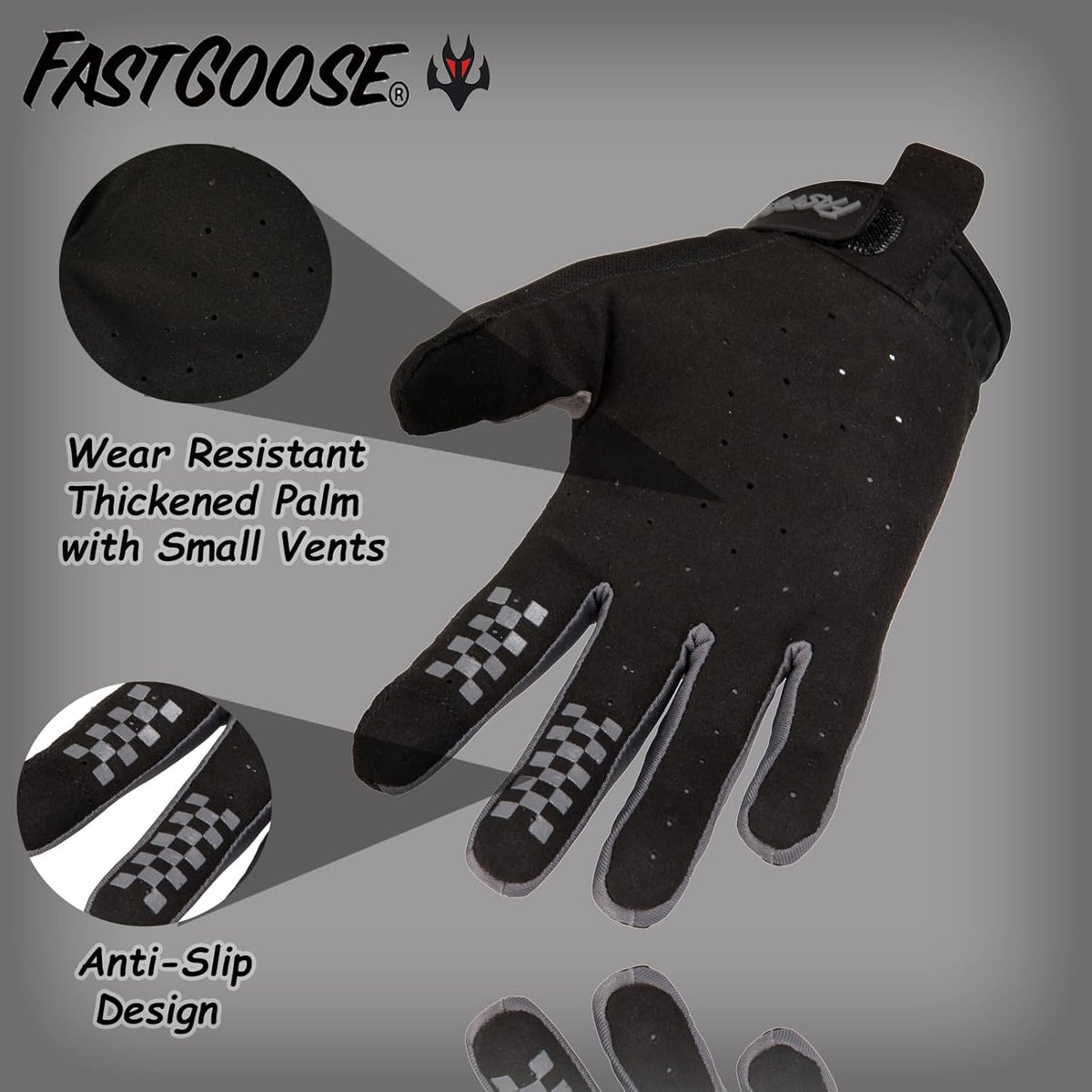 Dirt Bike Motorcycle Gloves - Motocross, Motorbike & ATV Off Road Racing Sports Cycling Gloves