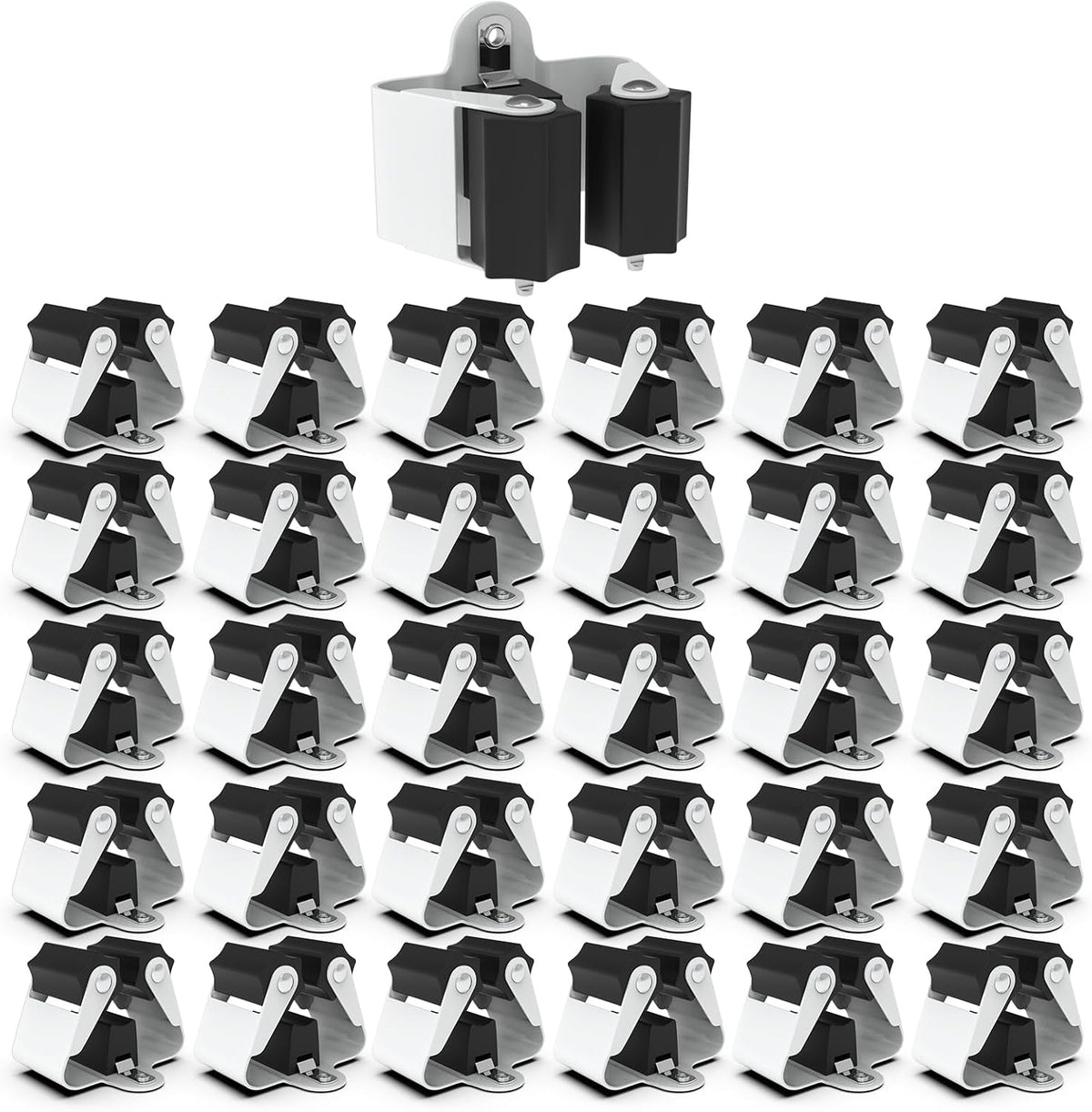 3-H Broom Hanger,Mop Holder Wall Mount 30 Pack, Broom Holder Wall Mount for Hanging and Organizing Shovel,Rake,Brush,Yard Tools in Kitchen,Laundry Room,Bathroom,House(Black)