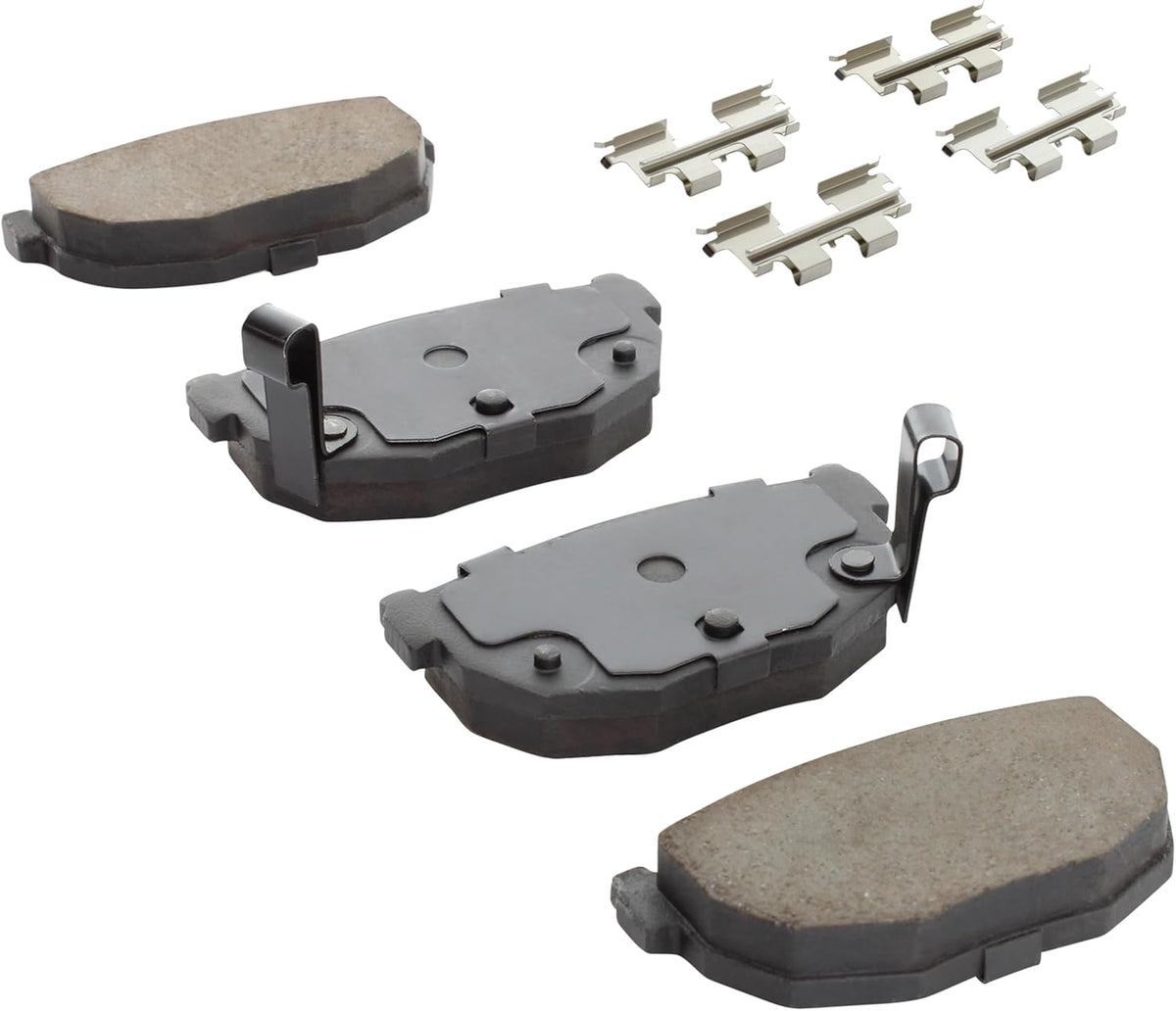Premium Ceramic Rear Brake Pads (1001-0272C) Replacement for Nissan 200SX 1988-1984, 240SX 1998-1989, 300ZX 1986-1984, Maxima 1983-1982