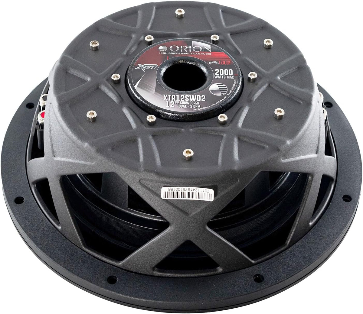 ORION XTR Series XTR12SWD2 Shallow Mount 12” Car Subwoofer, 2000W Max Power, 500W RMS, Dual 2 Ohm, UV Coated Cone, NBR Surround – Compact Slim Subwoofer for Clean Bass in Tight Car Audio Installs